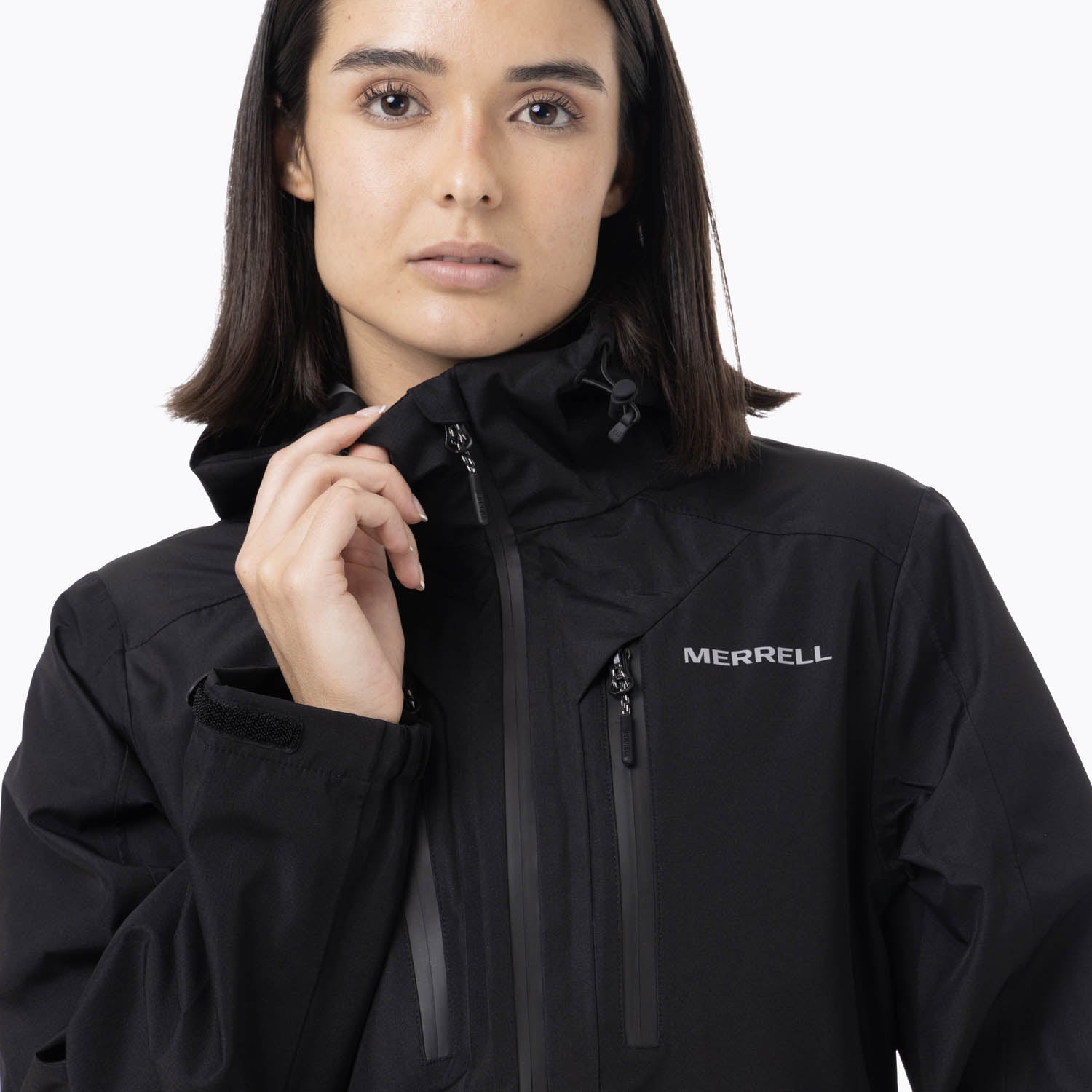 Mari.　1214 Impermeable Mujer Full Zipper Hardshell Negro Merrell – Merrell Chile
