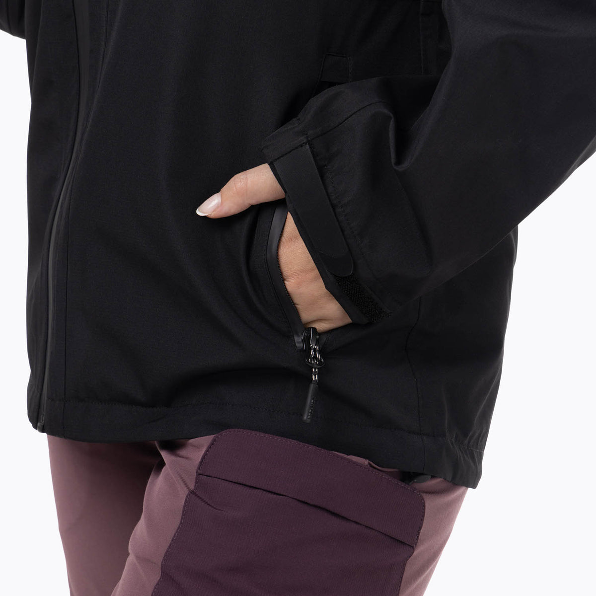 Impermeable Mujer Full Zipper Hardshell Negro Merrell