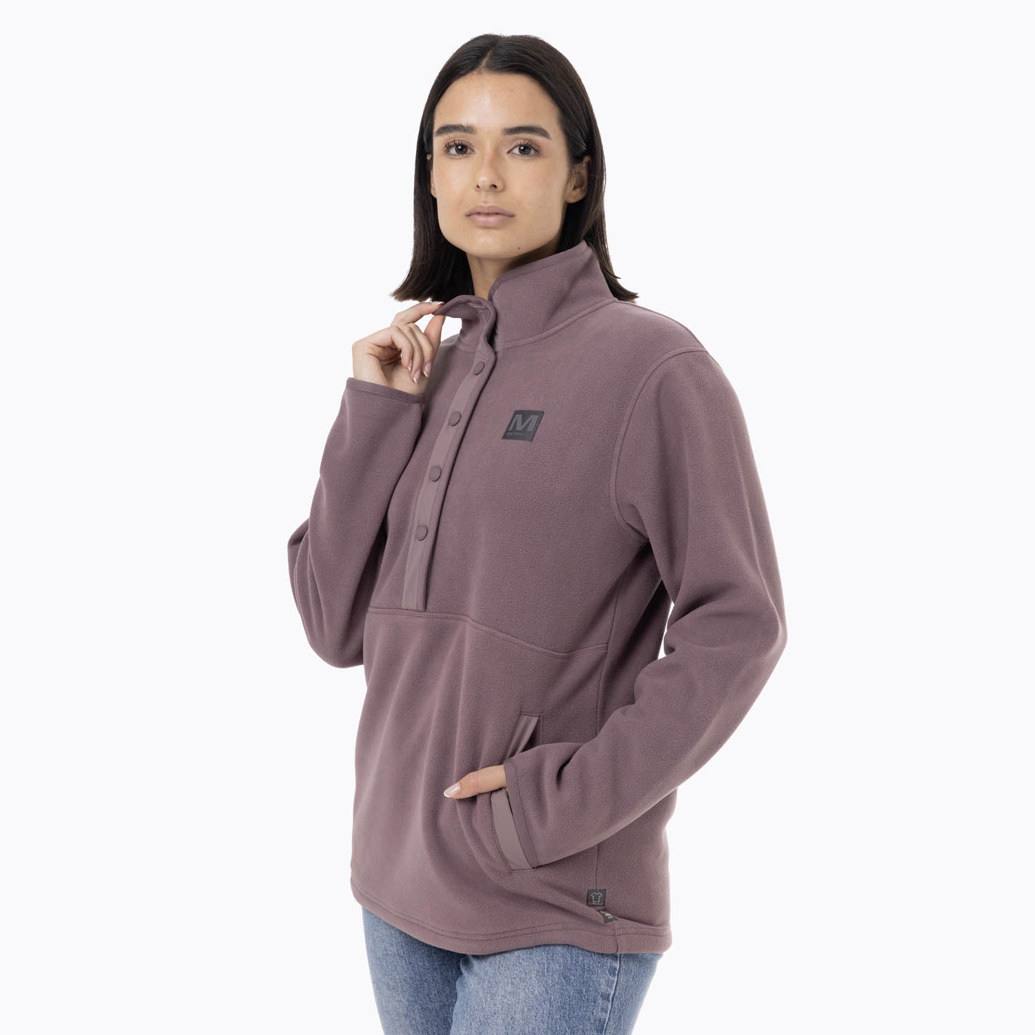 Polar Mujer Deches Snap Microfleece  Morado Merrell