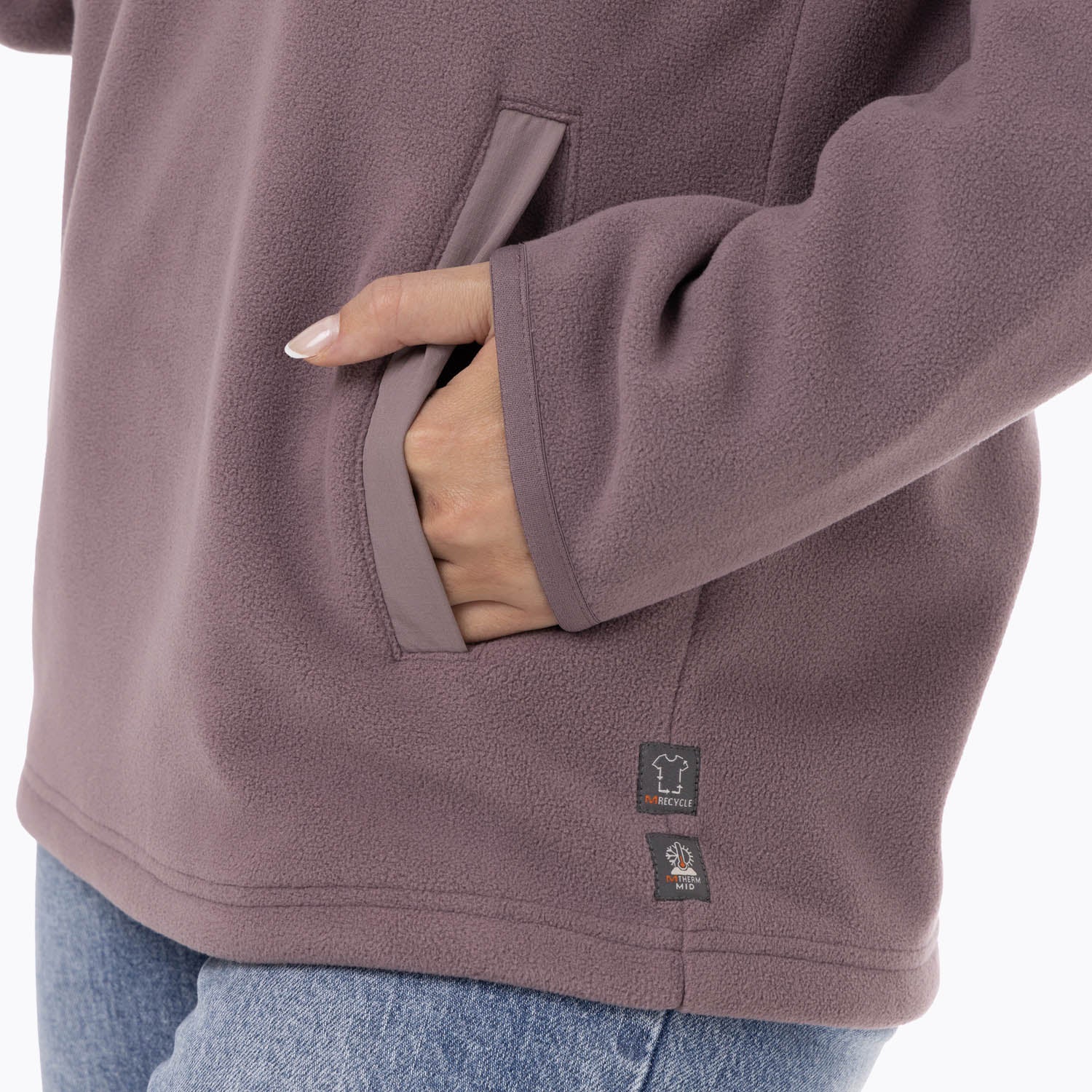 Polar Mujer Deches Snap Microfleece  Morado Merrell