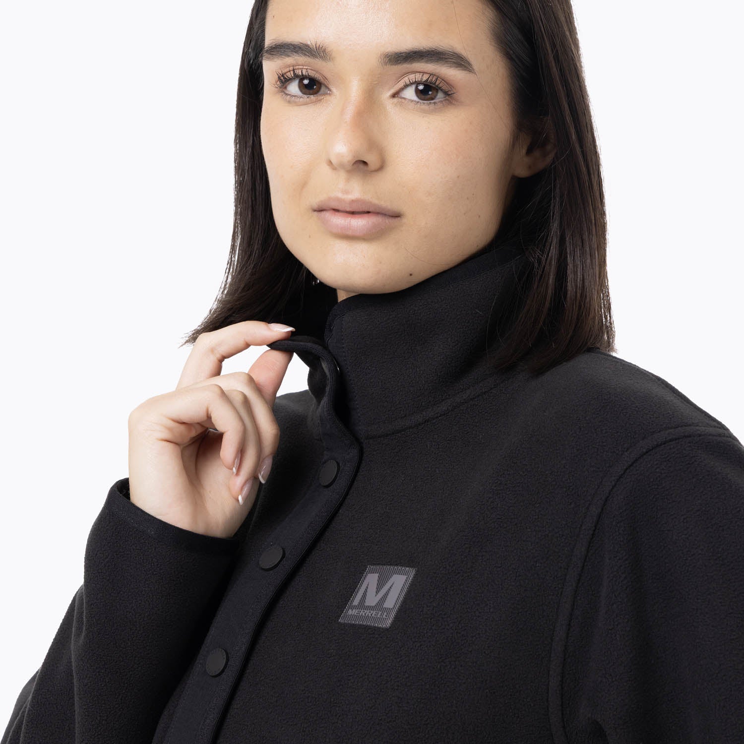 Polar Mujer Deches Snap Microfleece  Negro Merrell