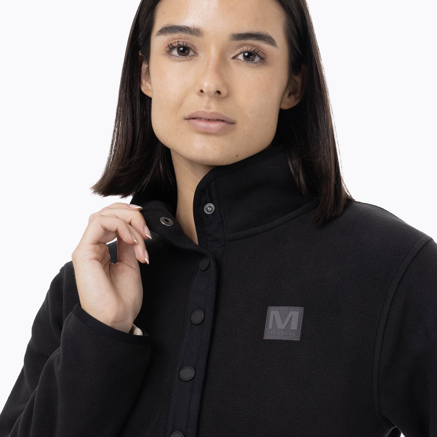 Polar Mujer Deches Snap Microfleece  Negro Merrell