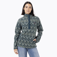 Polar Mujer Deches Full Print Snap Microfleece  Verde Merrell
