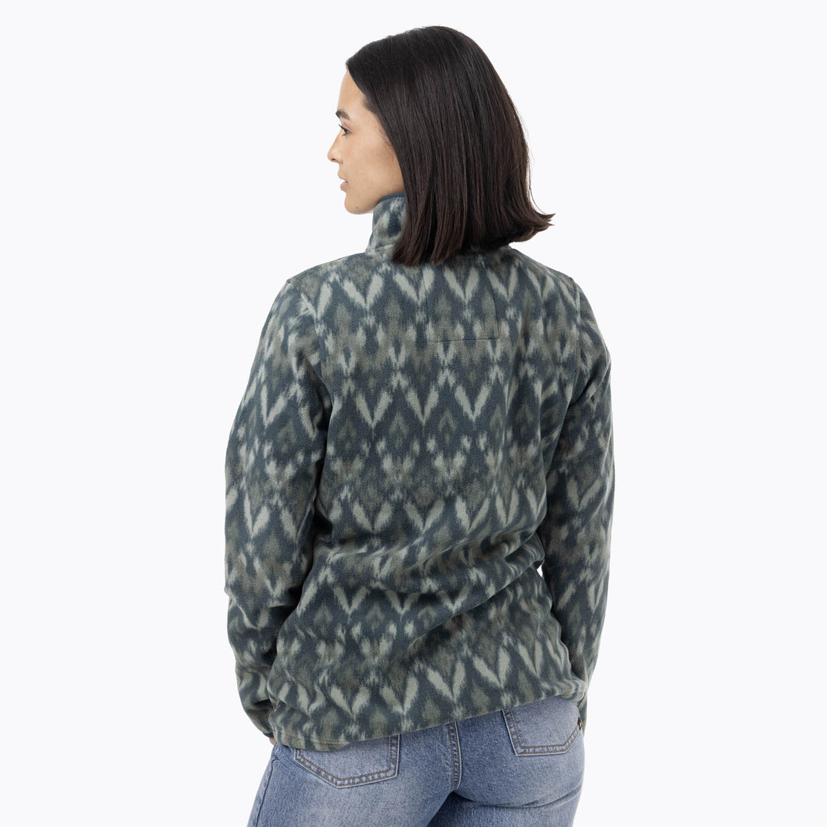 Polar Mujer Deches Full Print Snap Microfleece  Verde Merrell