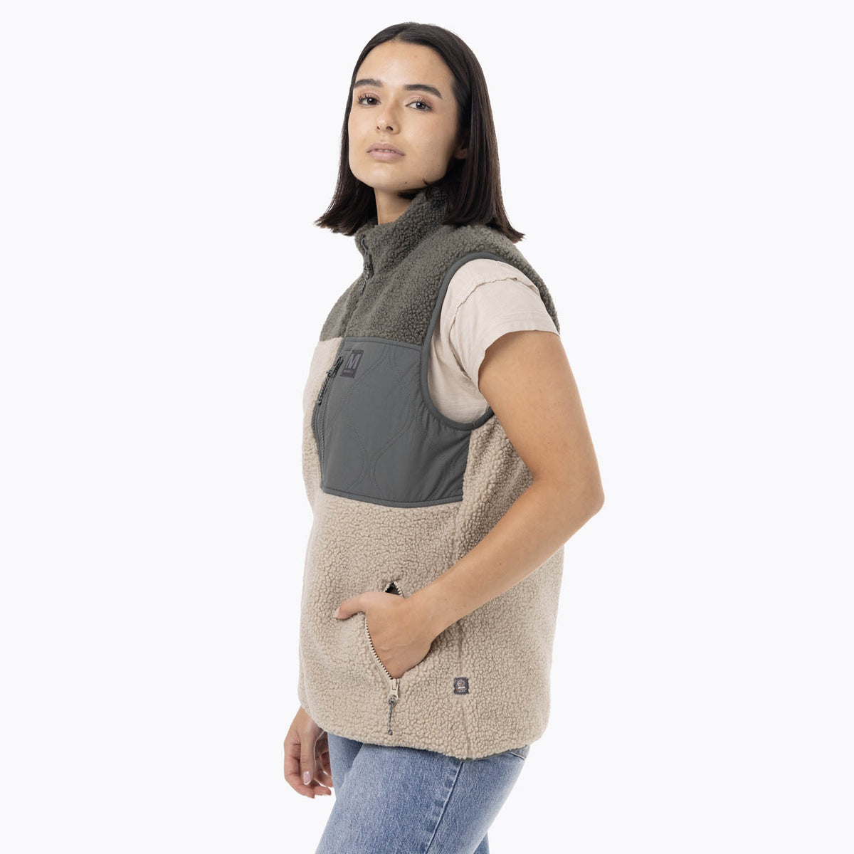 Polar Sin Mangas Mujer Sherpa Reversible Verde Merrell