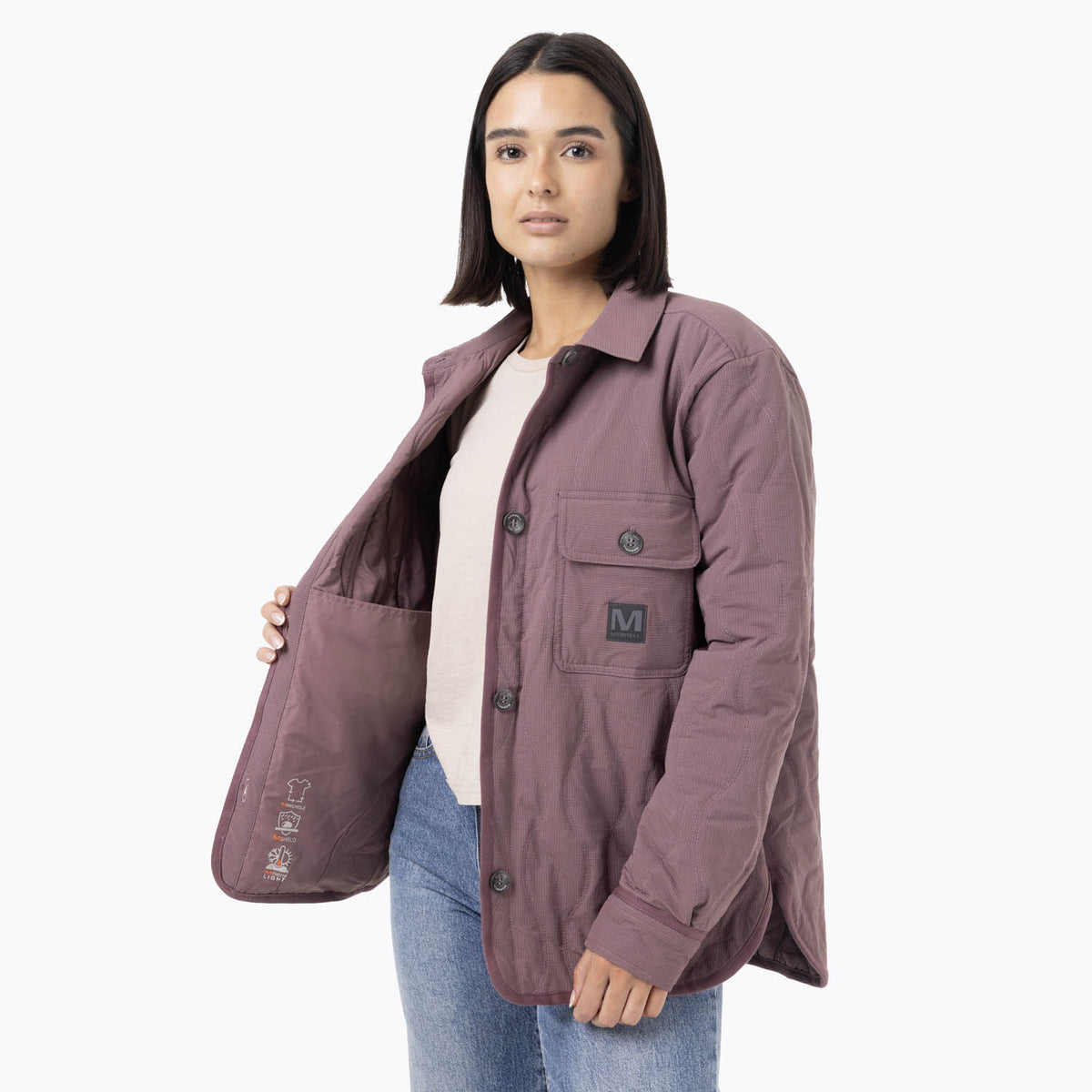 Chaqueta Mujer Full Zipper Morado Merrell