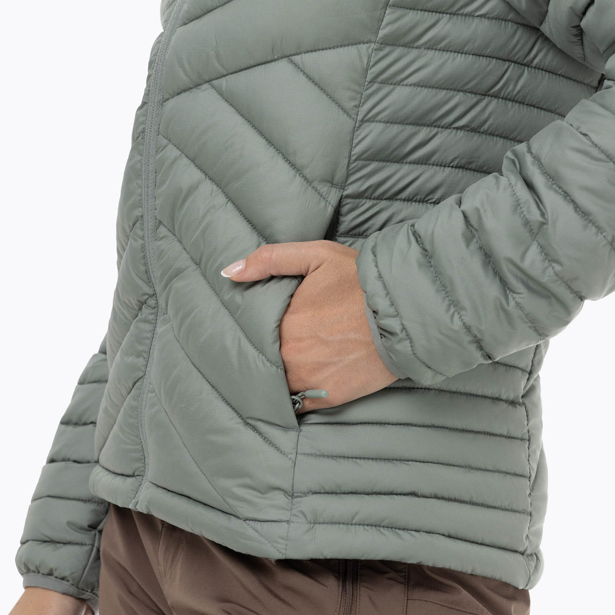 Parka Mujer Full Zipper Verde Merrell