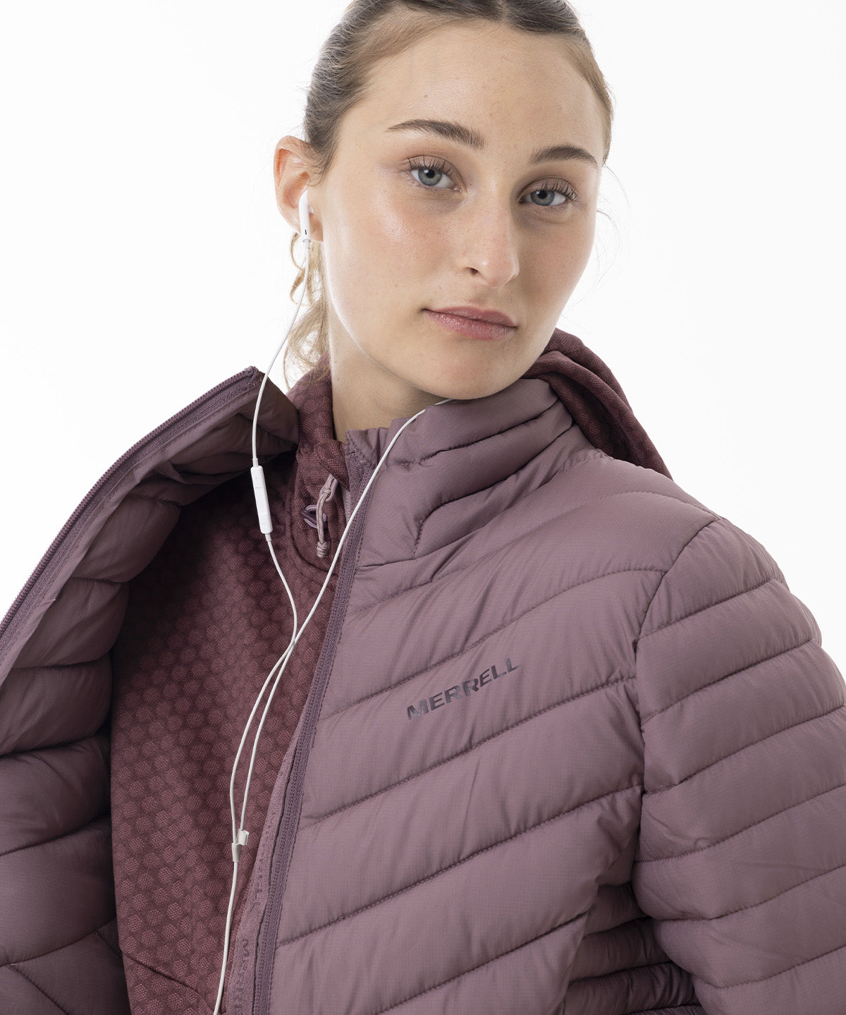 Parka Mujer Full Zipper Morado Merrell