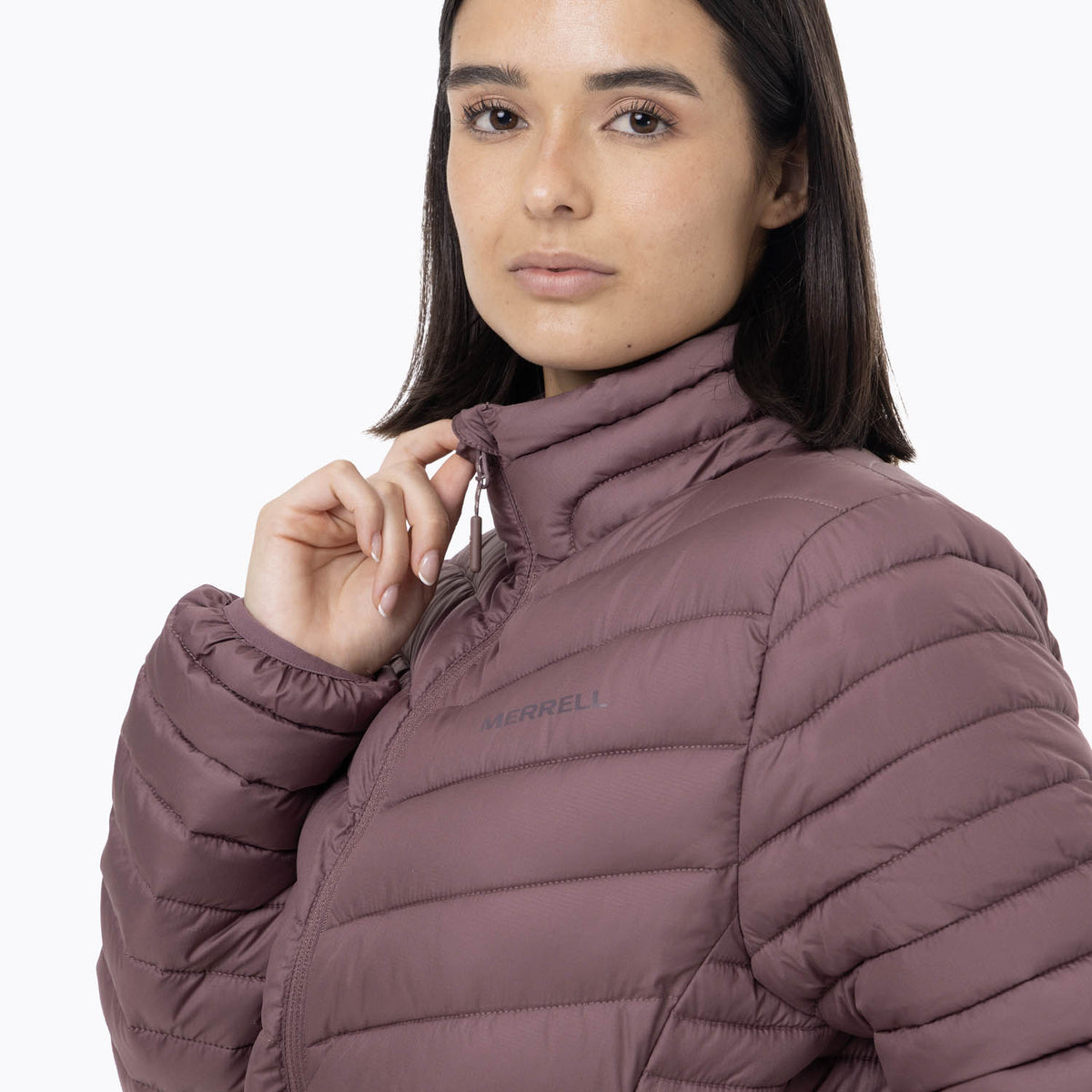 Parka Mujer Full Zipper Morado Merrell