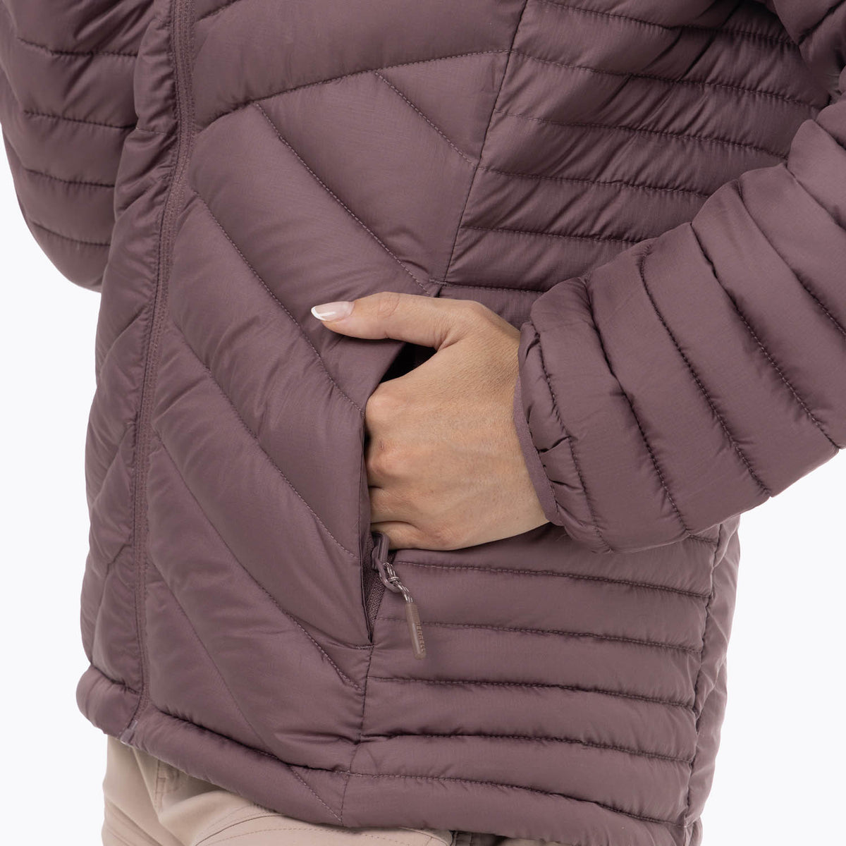 Parka Mujer Full Zipper Morado Merrell