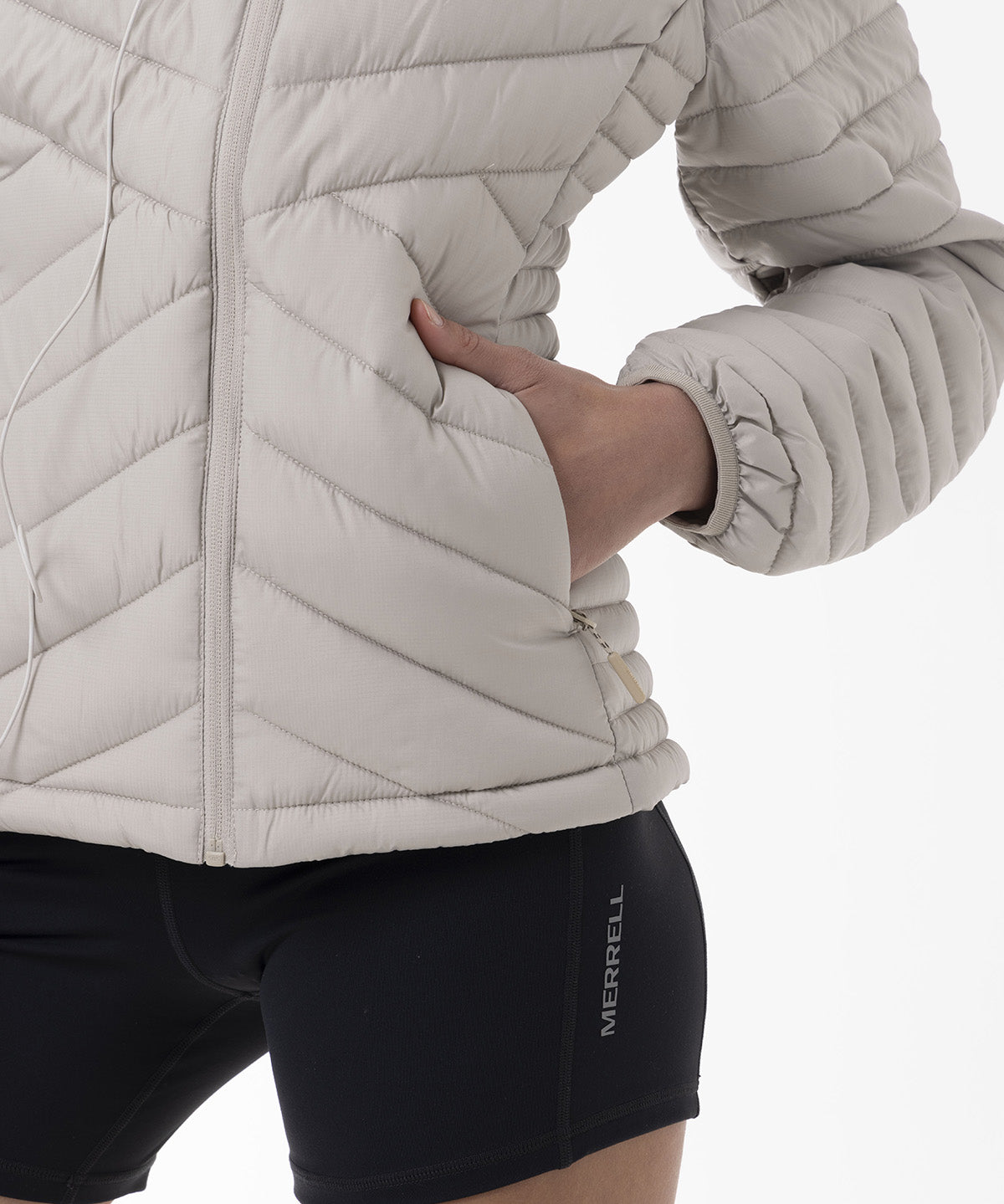 Parka Mujer Full Zipper Beige Merrell
