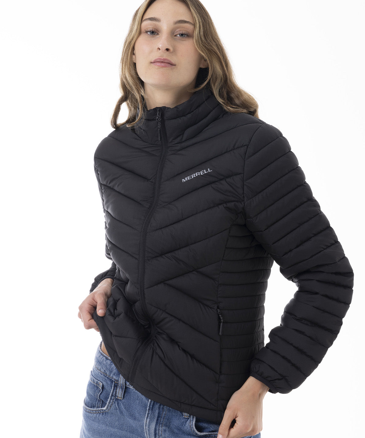 Parka Mujer Full Zipper Negro Merrell