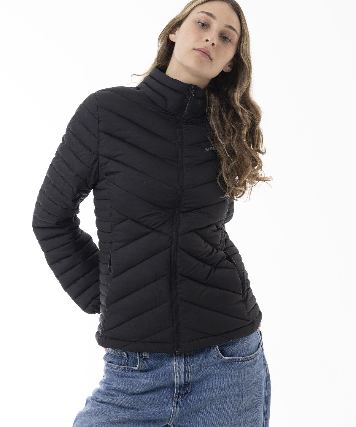 Parka Mujer Full Zipper Negro Merrell