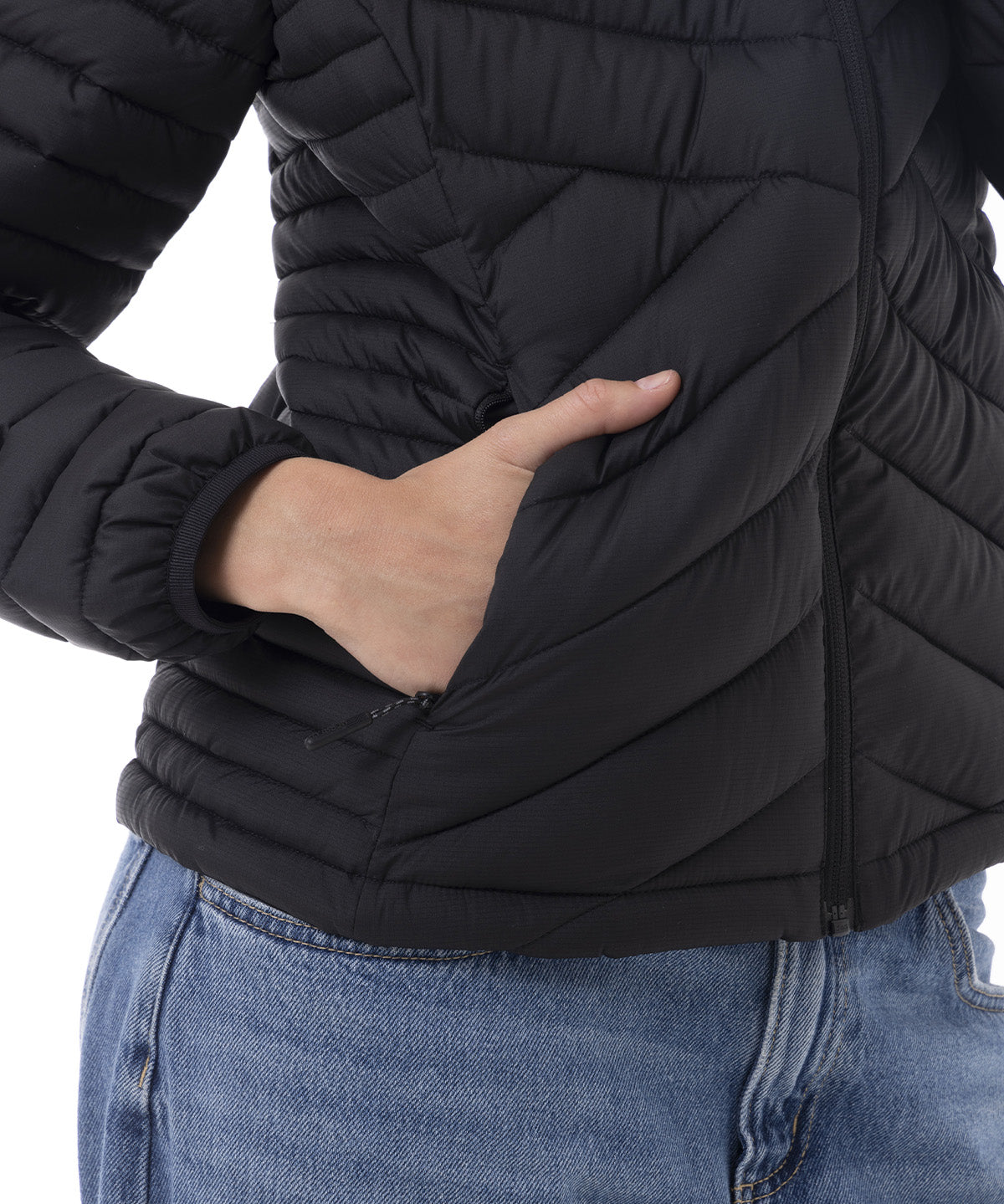 Parka Mujer Full Zipper Negro Merrell