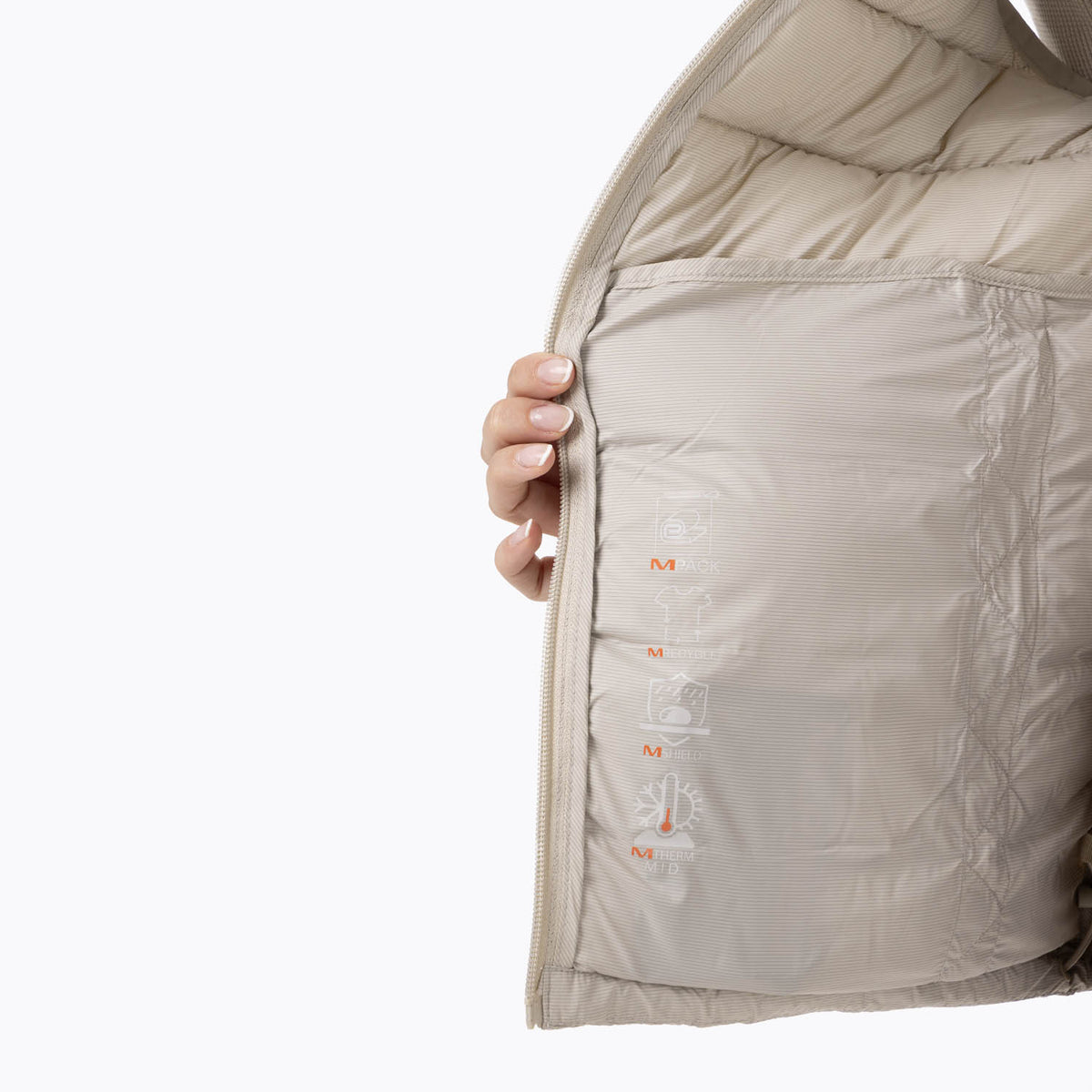 Parka Sin Mangas Mujer Hazeis Beige Merrell