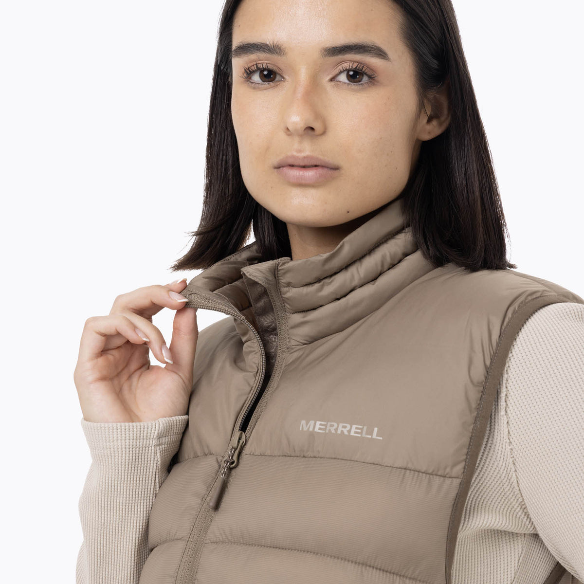 Parka Sin Mangas Mujer Hazeis Café Merrell