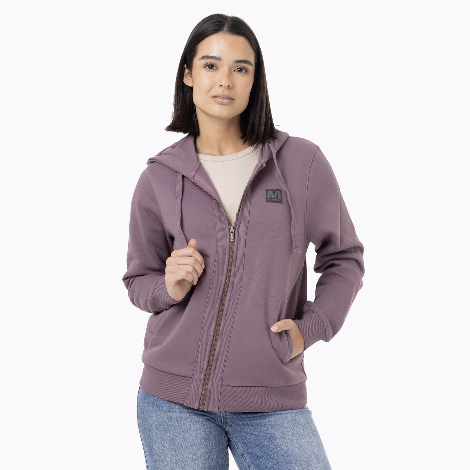 Poleron Mujer Fz Hoodie Morado Merrell