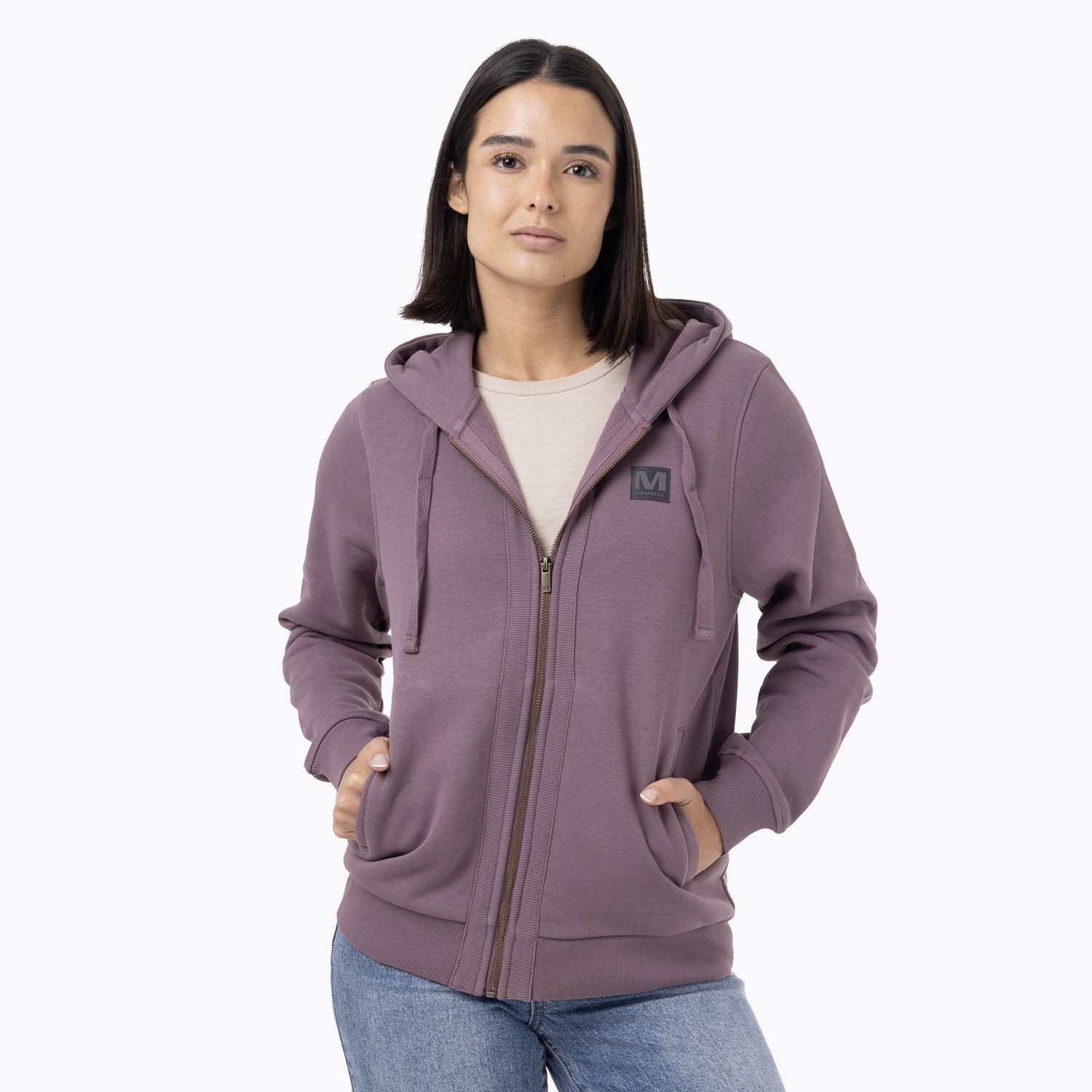 Poleron Mujer Fz Hoodie Morado Merrell