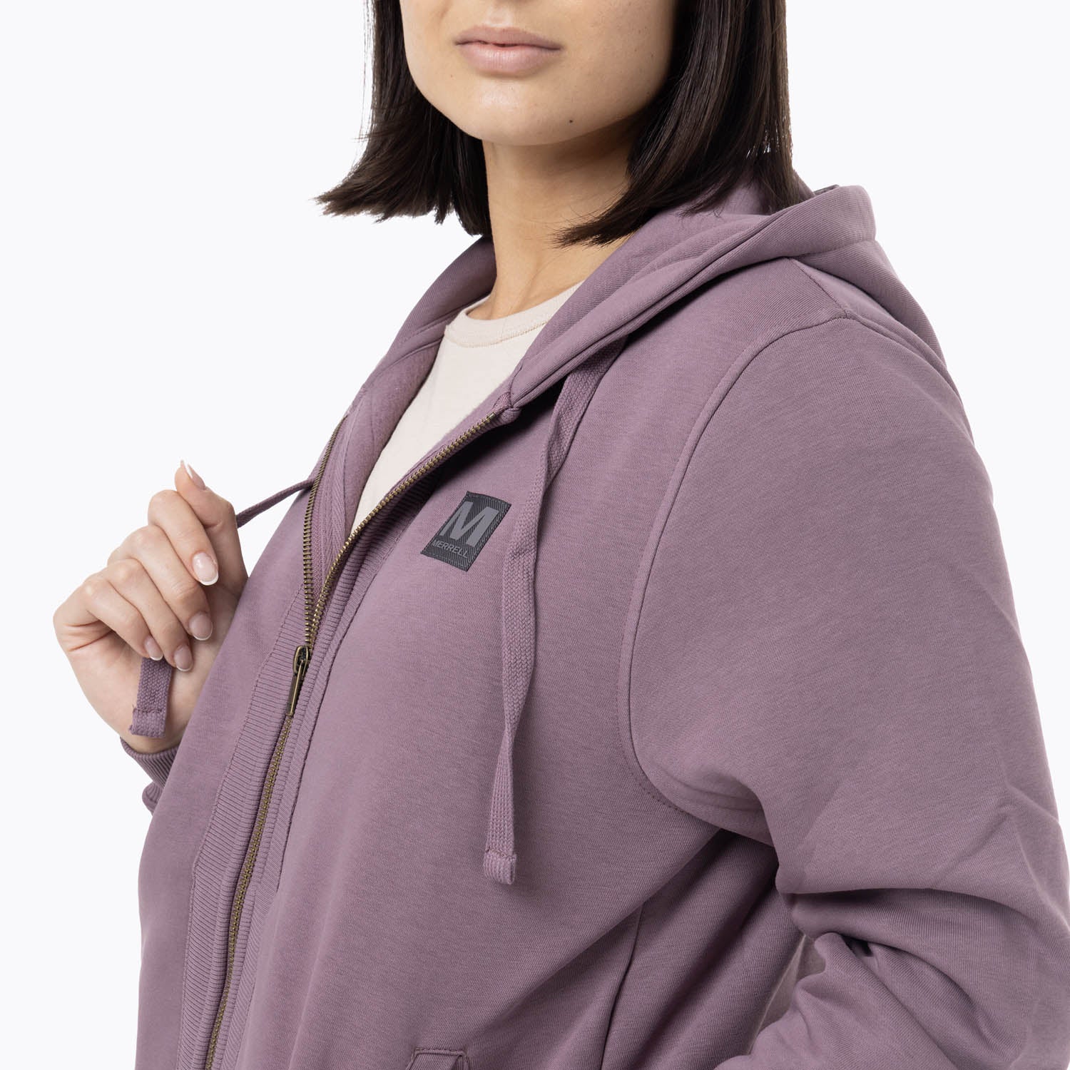 Poleron Mujer Fz Hoodie Morado Merrell