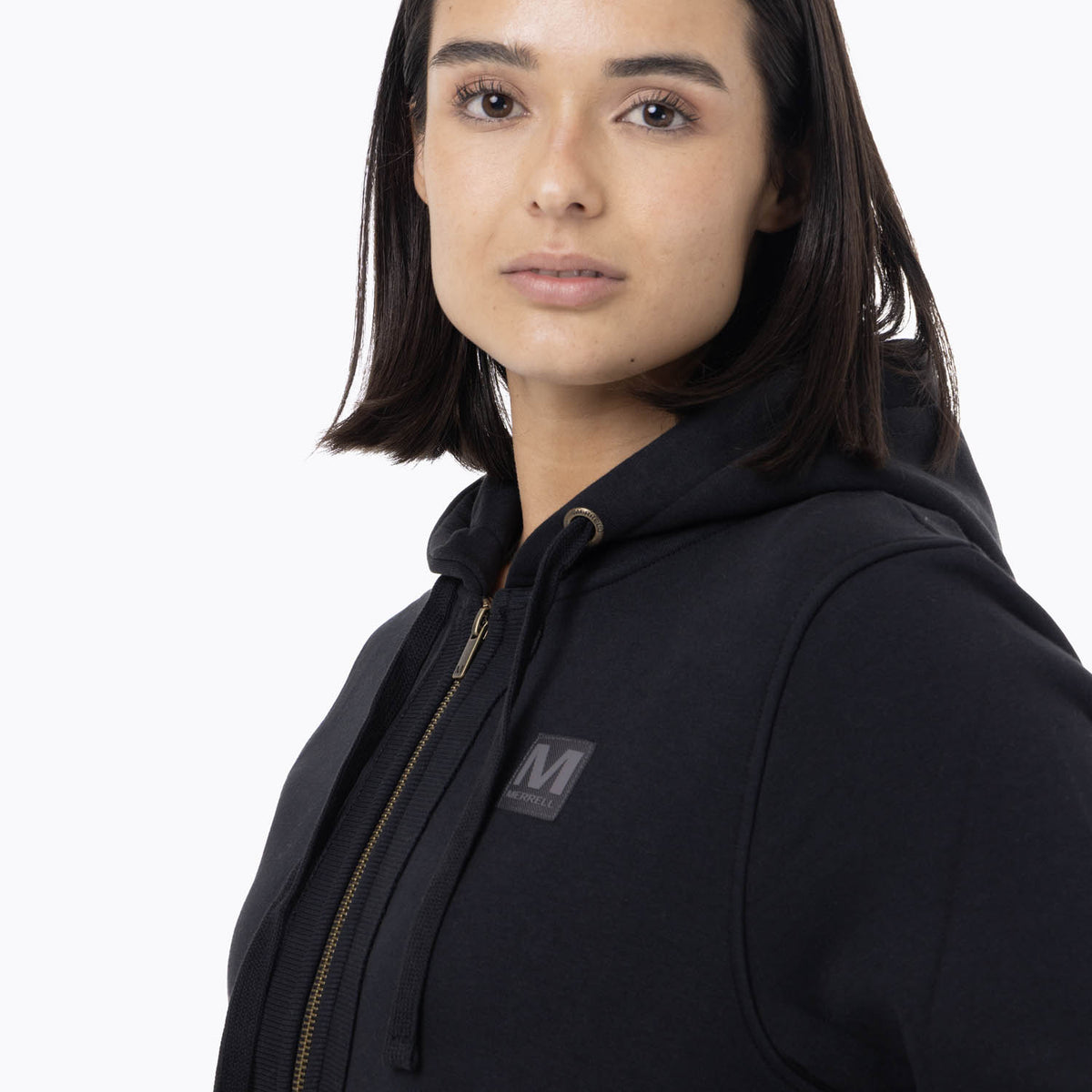Poleron Mujer Fz Hoodie Negro Merrell