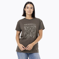 Polera Manga Corta Mujer Big Print Verde Merrell