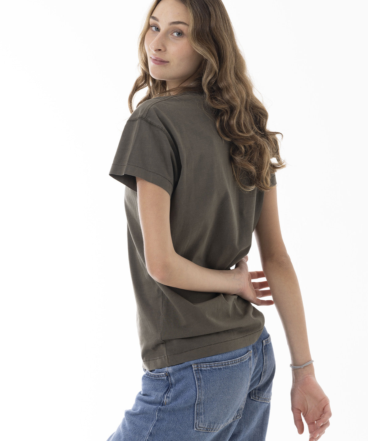 Polera Manga Corta Mujer Big Print Verde Merrell
