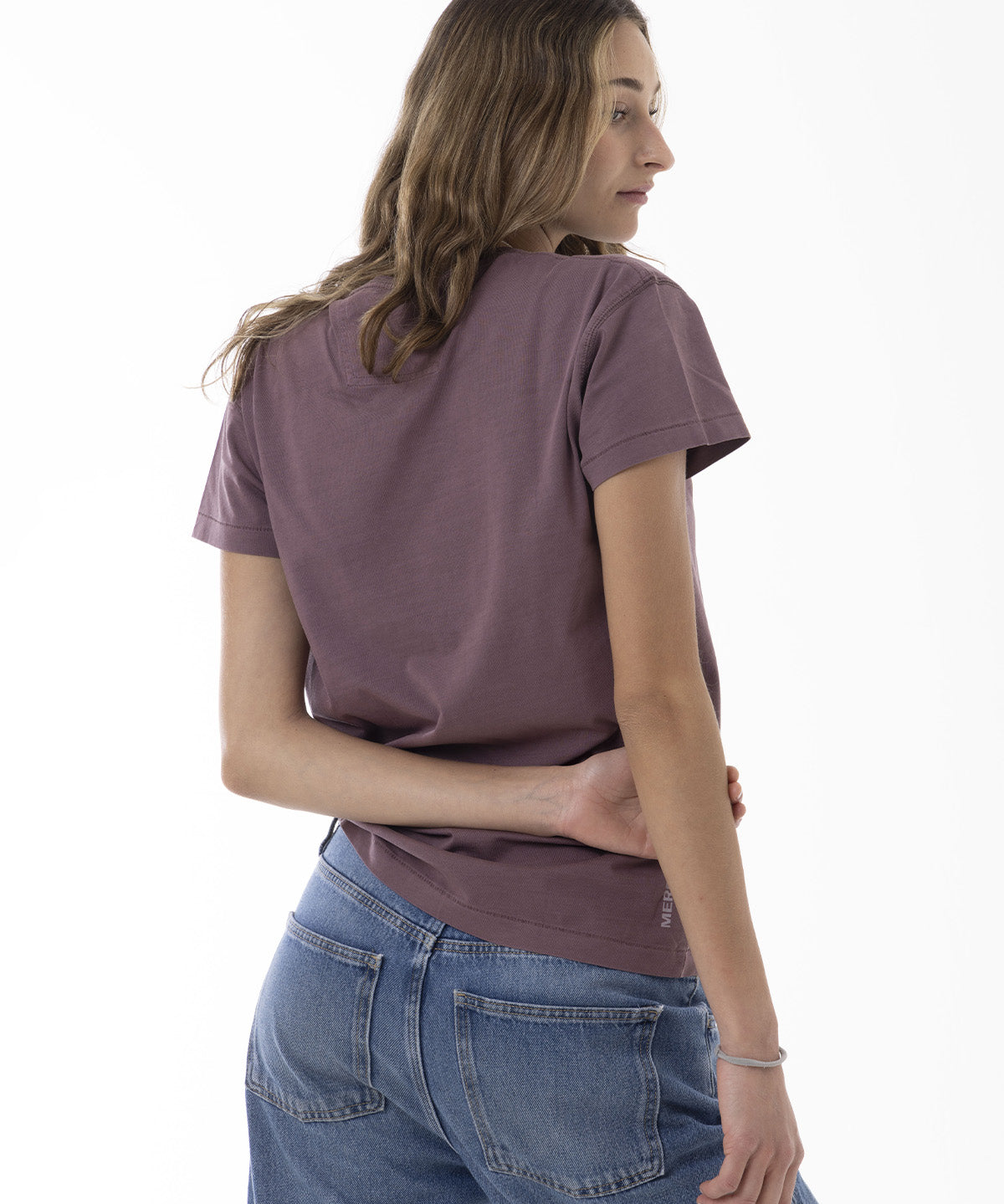 Polera Manga Corta Mujer Big Print Morado Merrell