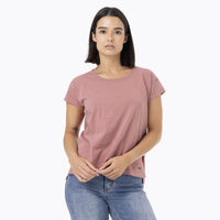 Polera Manga Corta Mujer Slub Rosado Merrell