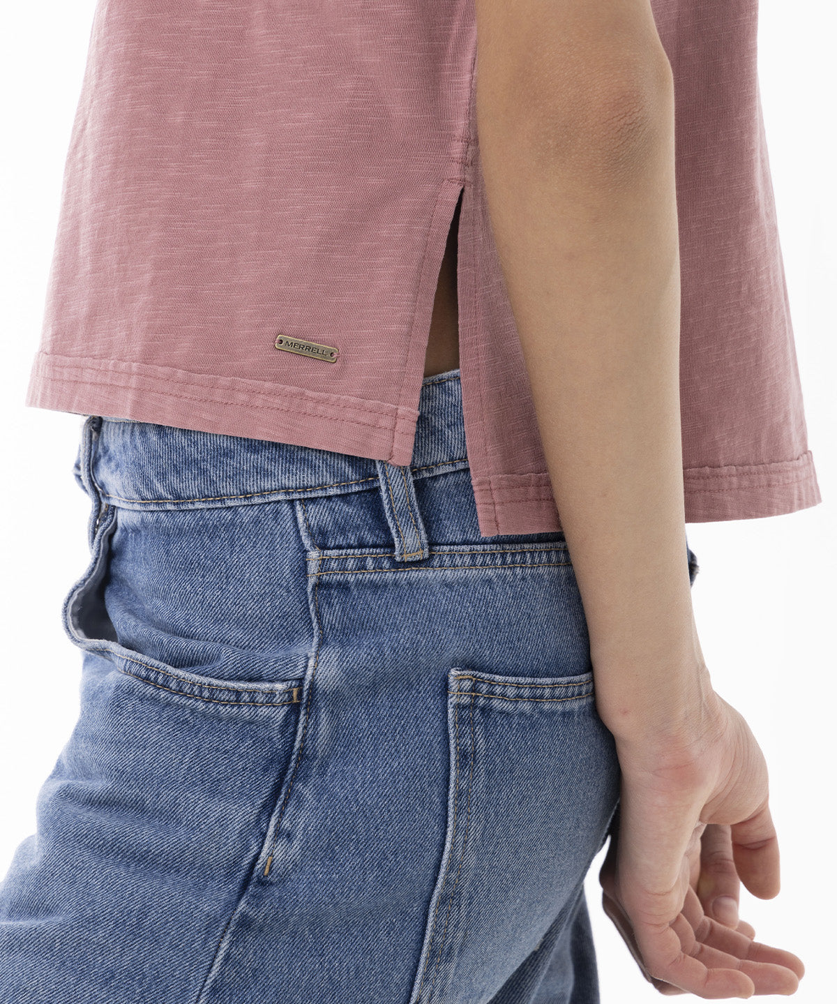 Polera Manga Corta Mujer Slub Rosado Merrell