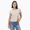 Polera Manga Corta Mujer Slub Beige Merrell