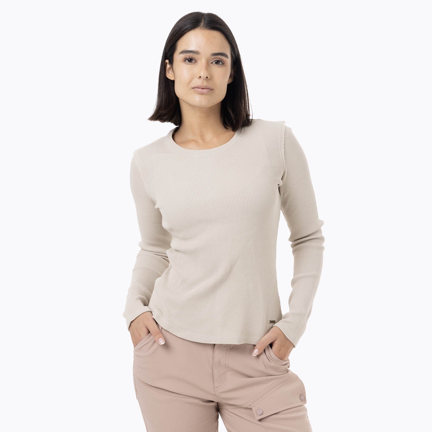 Polera Manga Larga Mujer Oslo Beige Merrell
