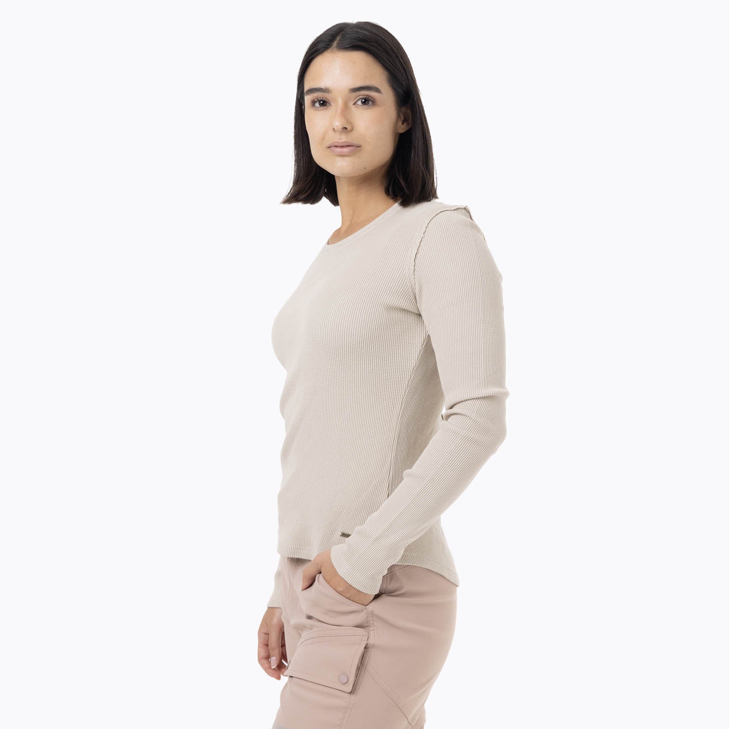 Polera Manga Larga Mujer Oslo Beige Merrell