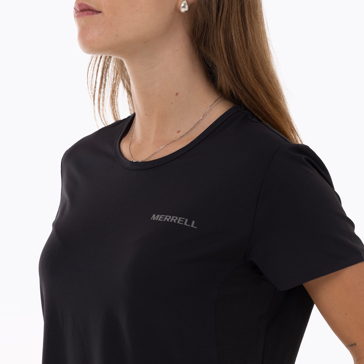 Polera Manga Corta Mujer Light Weight Trail Negro Merrell