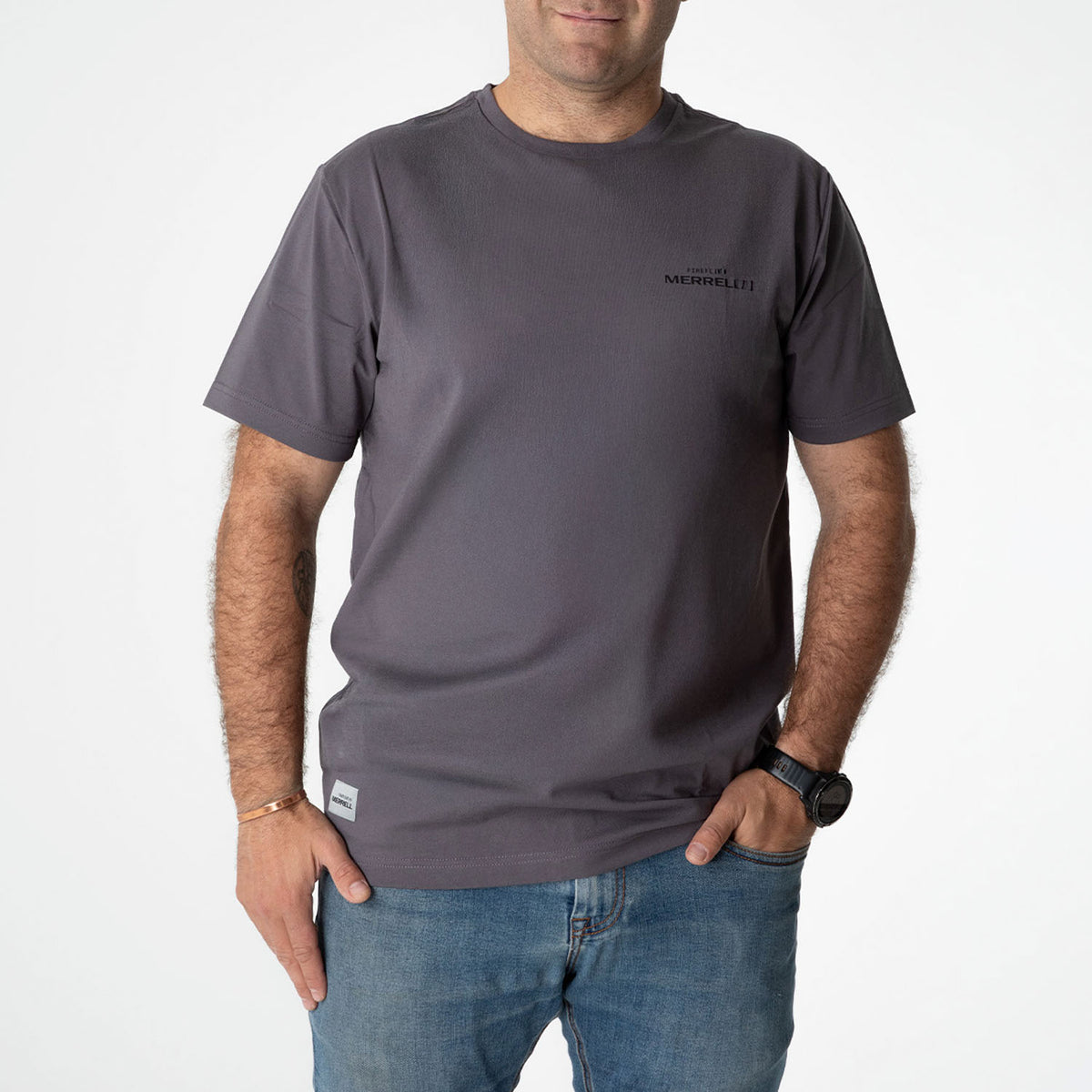 Polera Hombre Fireflies Hill Up Azul Merrell