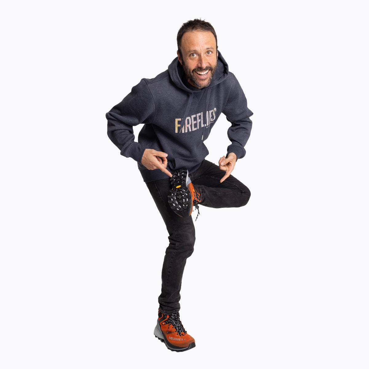 Poleron Unisex Front Fireflies Azul Merrell