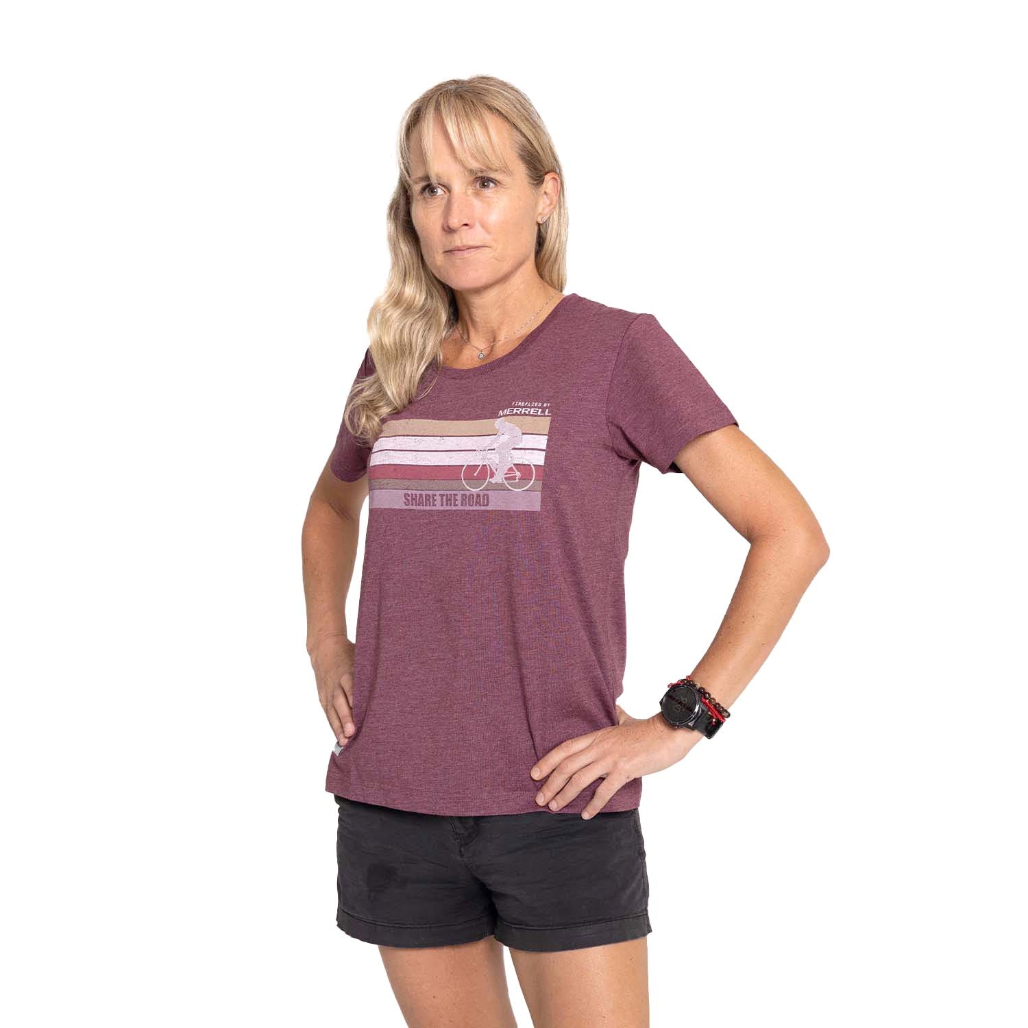 Polera Mujer Fireflies Bike & Lines Burdeo Merrell