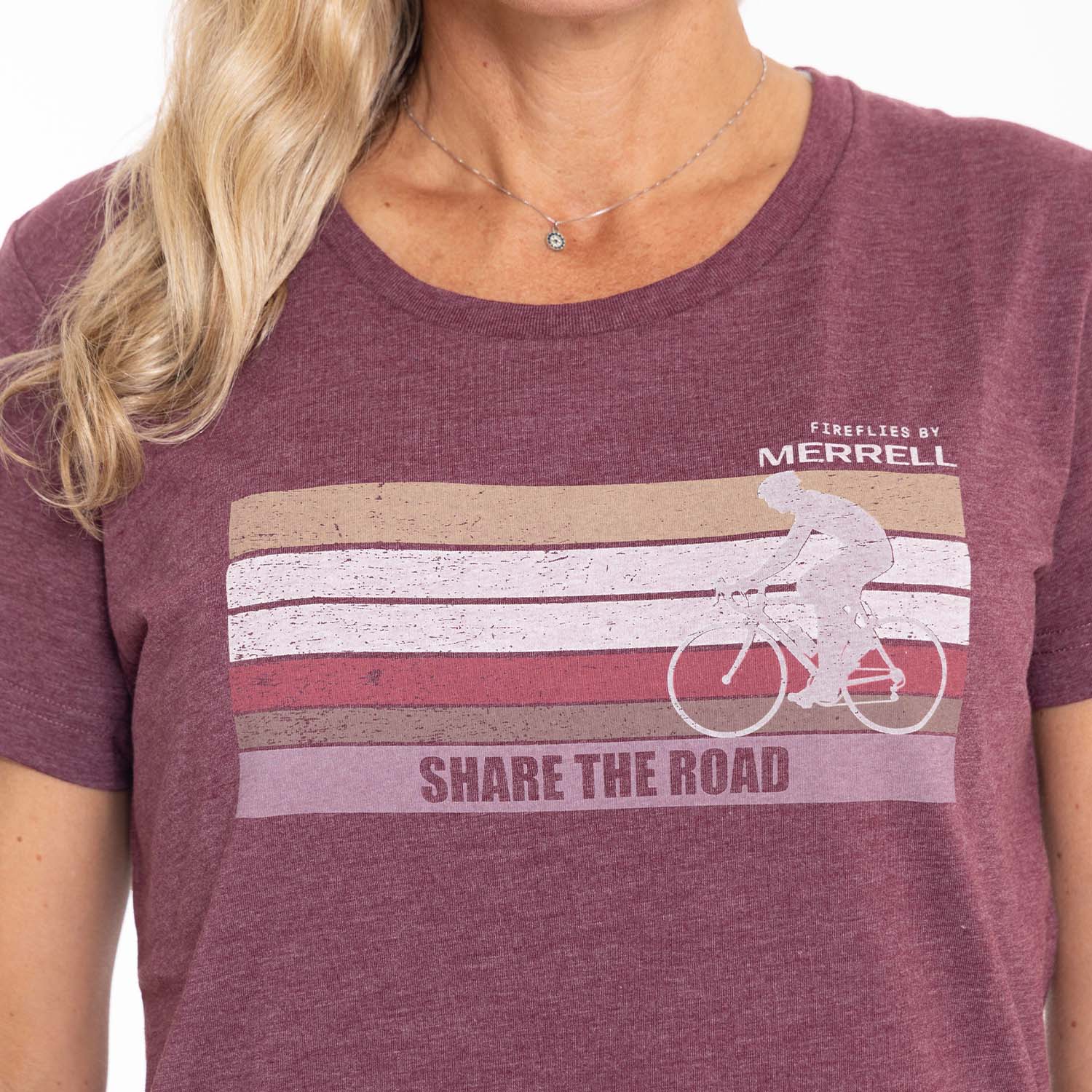 Polera Mujer Fireflies Bike & Lines Burdeo Merrell