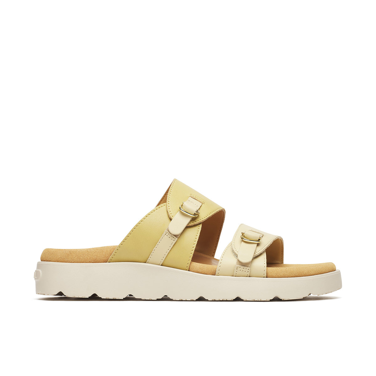 Sandalia Mujer Fleur Leather Slide Beige Merrell