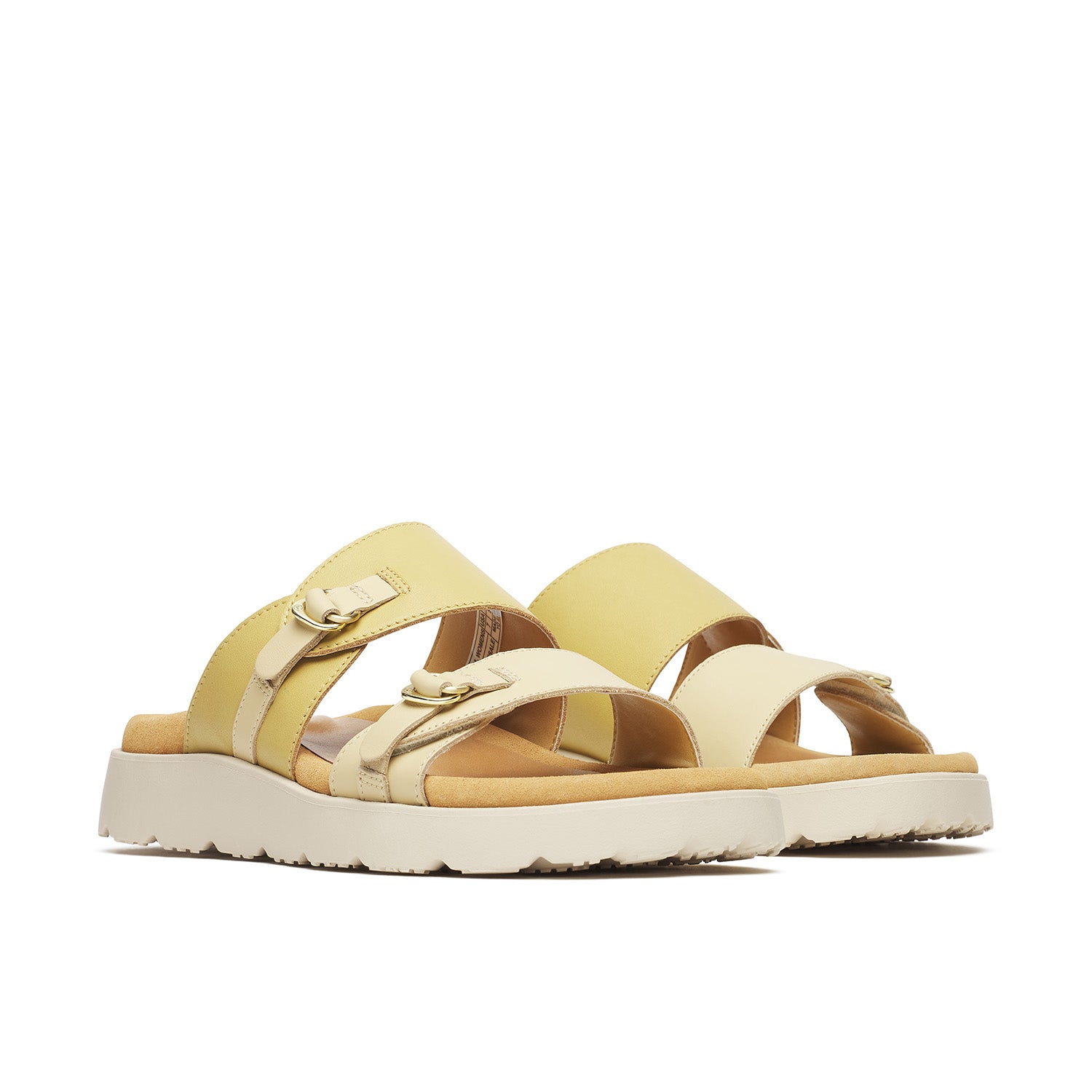 Sandalia Mujer Fleur Leather Slide Beige Merrell