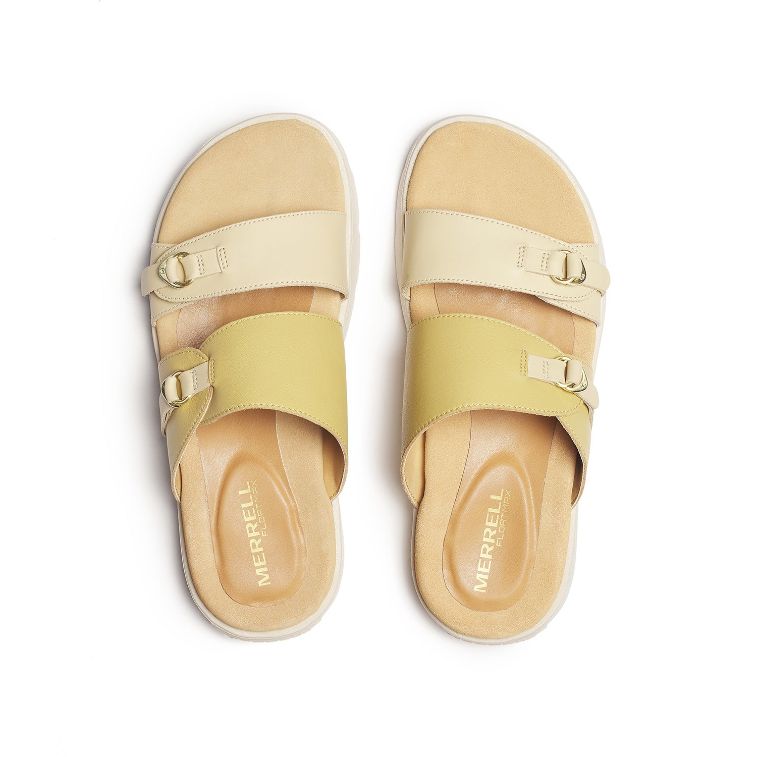 Sandalia Mujer Fleur Leather Slide Beige Merrell