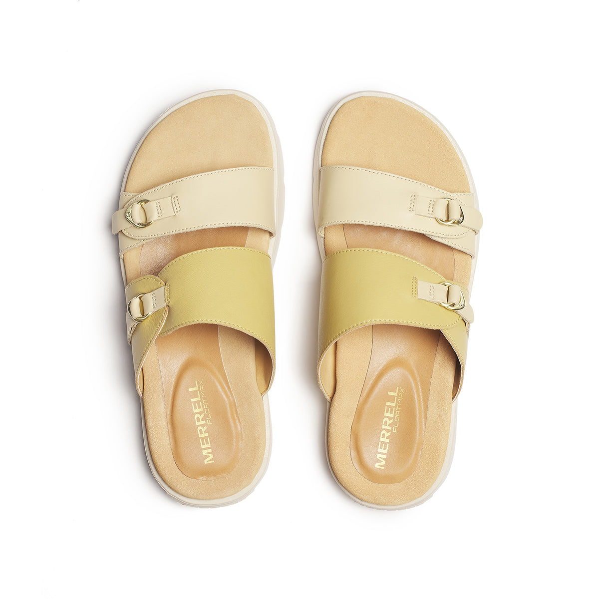 Sandalia Mujer Fleur Leather Slide Beige Merrell