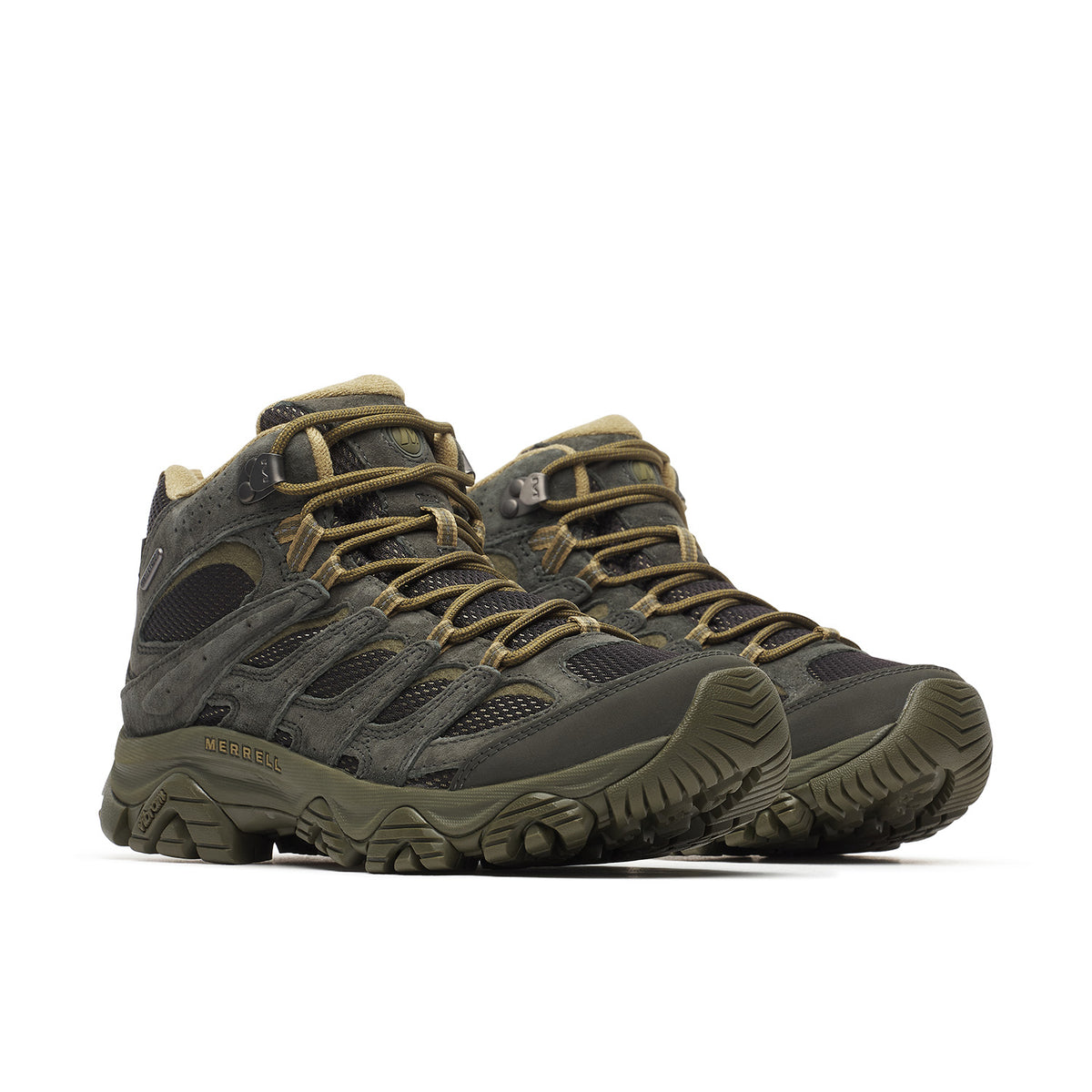 Botin Hombre Moab 3 Mid Waterproof Verde Merrell