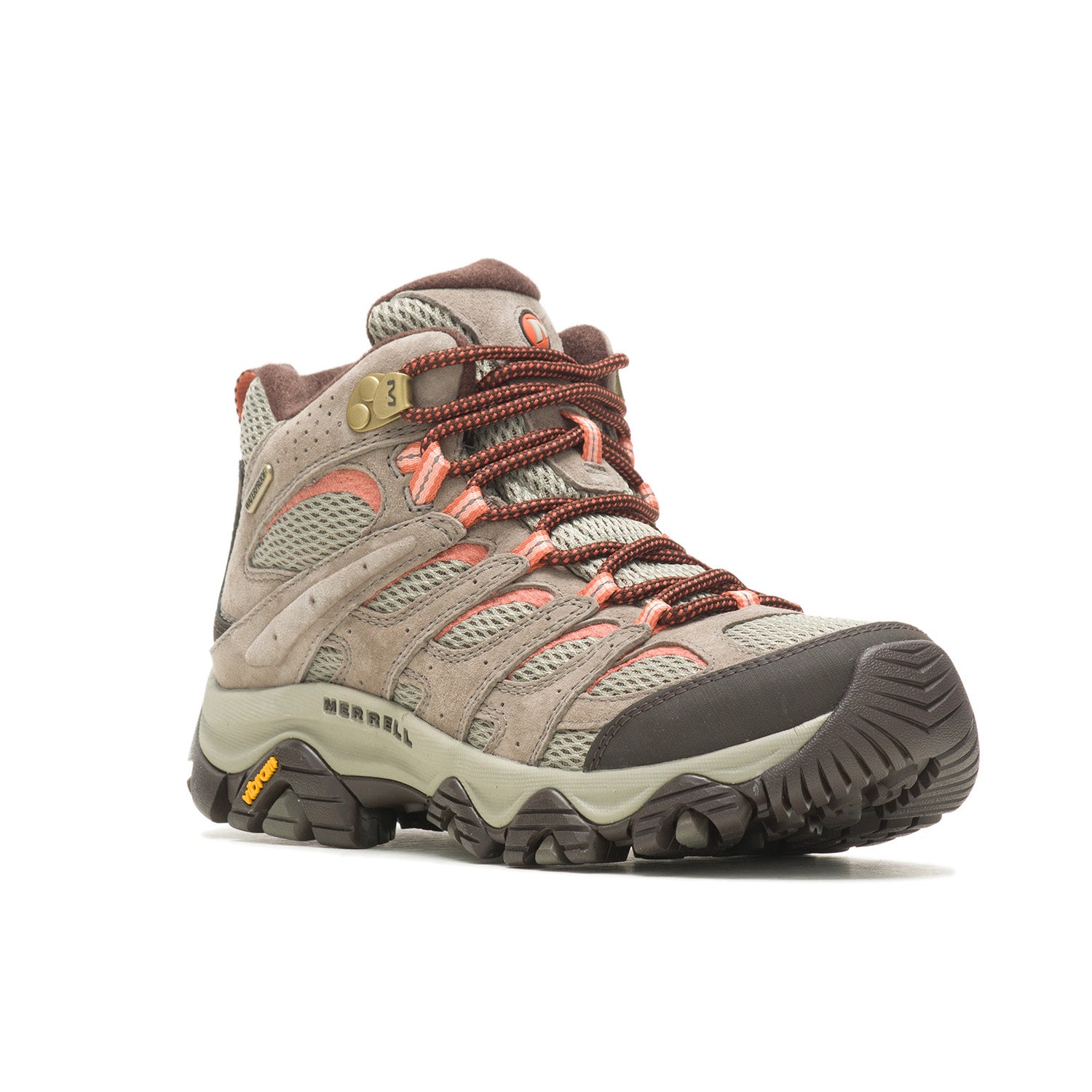 Botin Mujer Moab 3 Mid Waterproof Café Claro Merrell