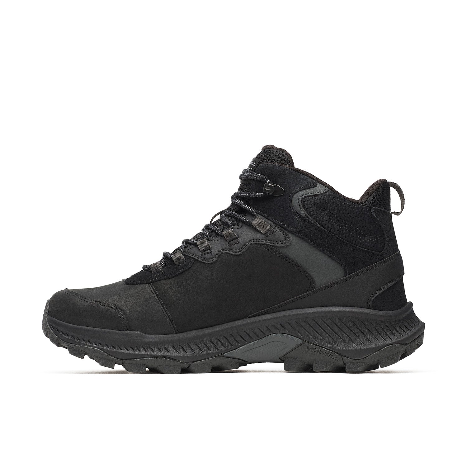 Botin Hombre Speed Strike 2 Leather Mid Waterproof Negro Merrell