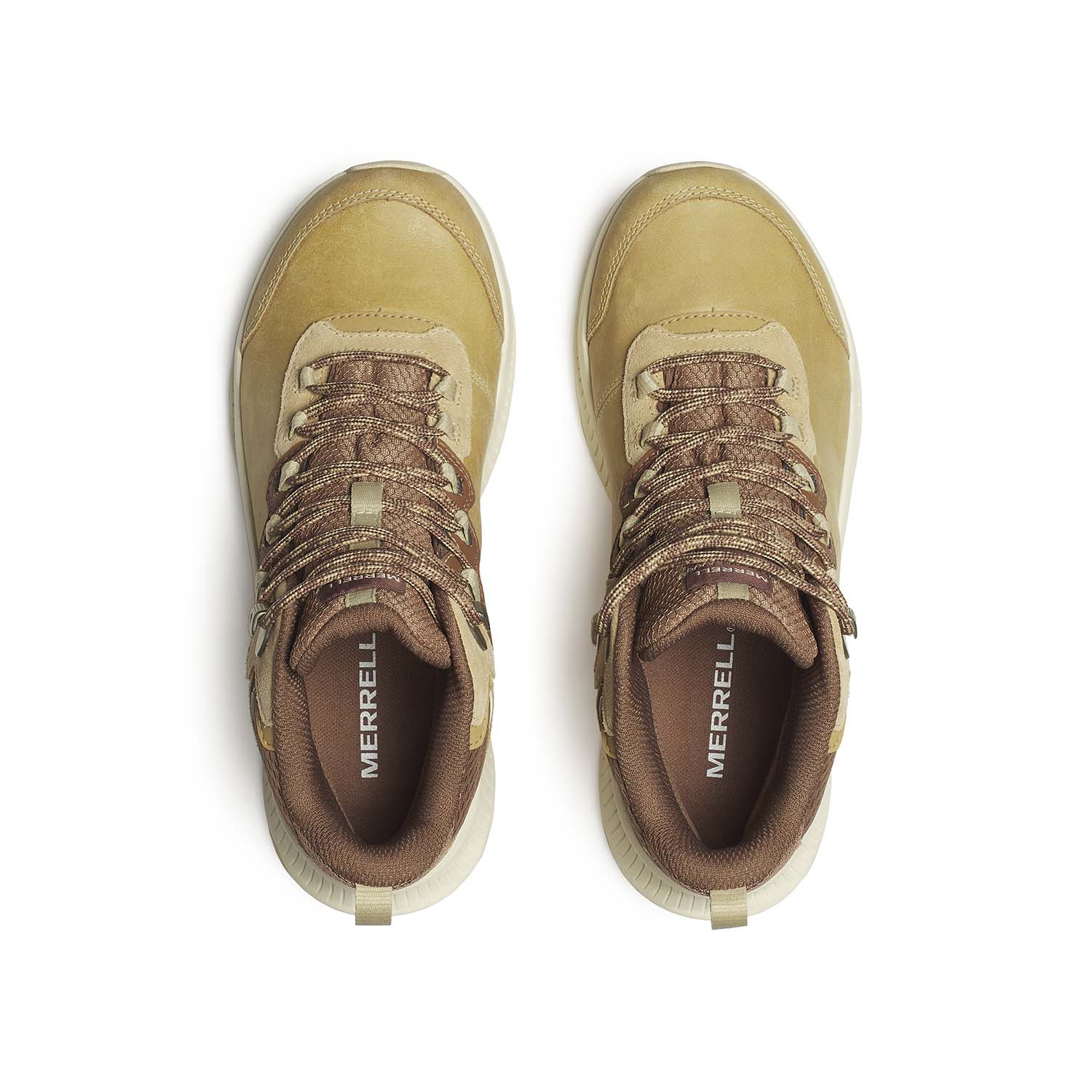 Botin Mujer Speed Strike 2 Leather Mid Waterproof Beige Merrell