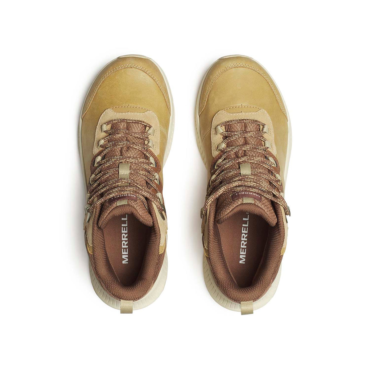 Botin Mujer Speed Strike 2 Leather Mid Waterproof Beige Merrell