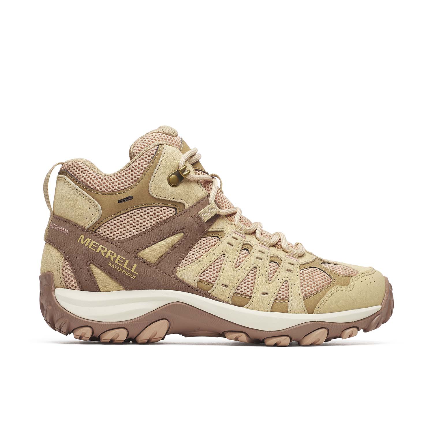 Botin Mujer Accentor 3 Mid Waterproof Beige Merrell