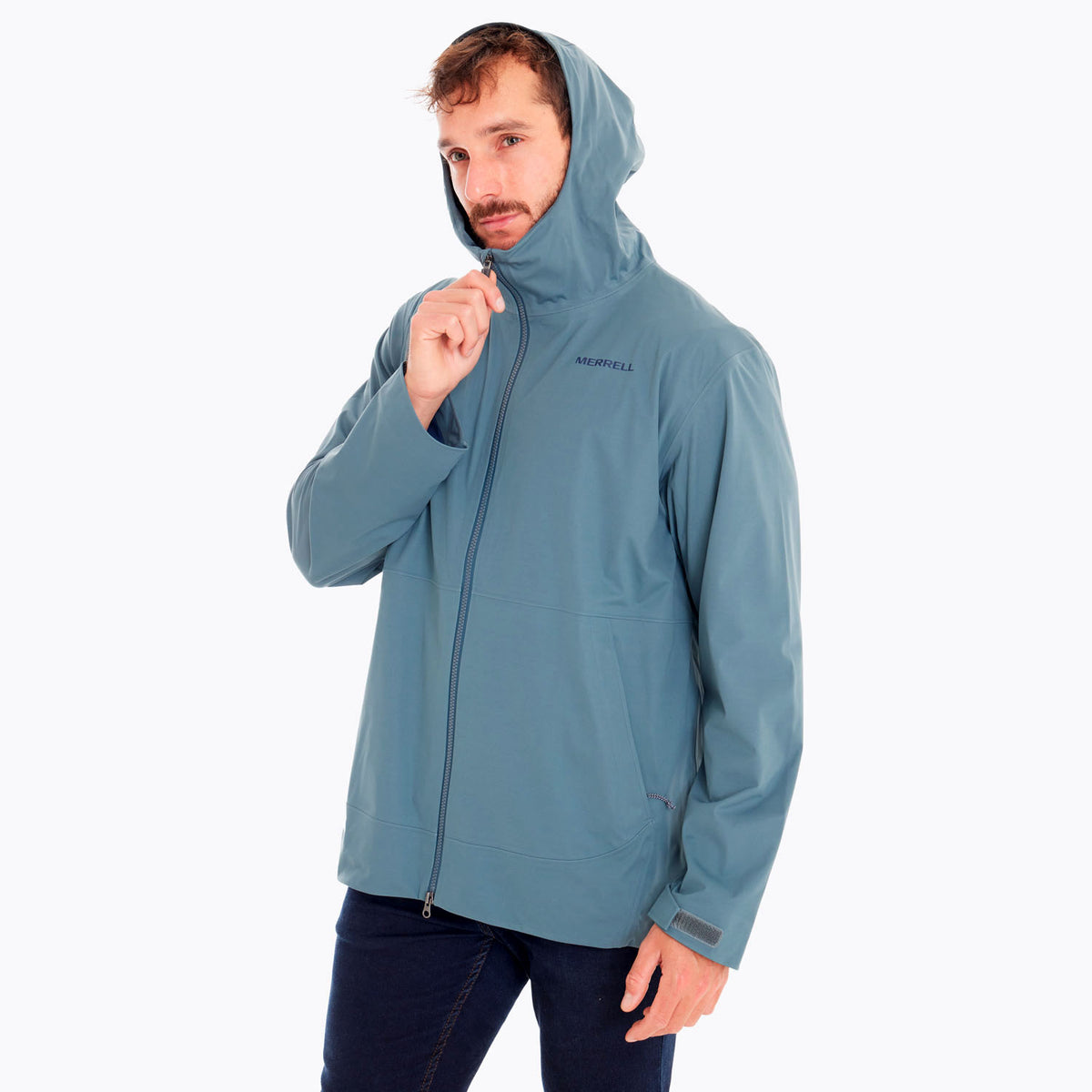Impermeable Hombre Whisper Rain Shell Azul Merrell
