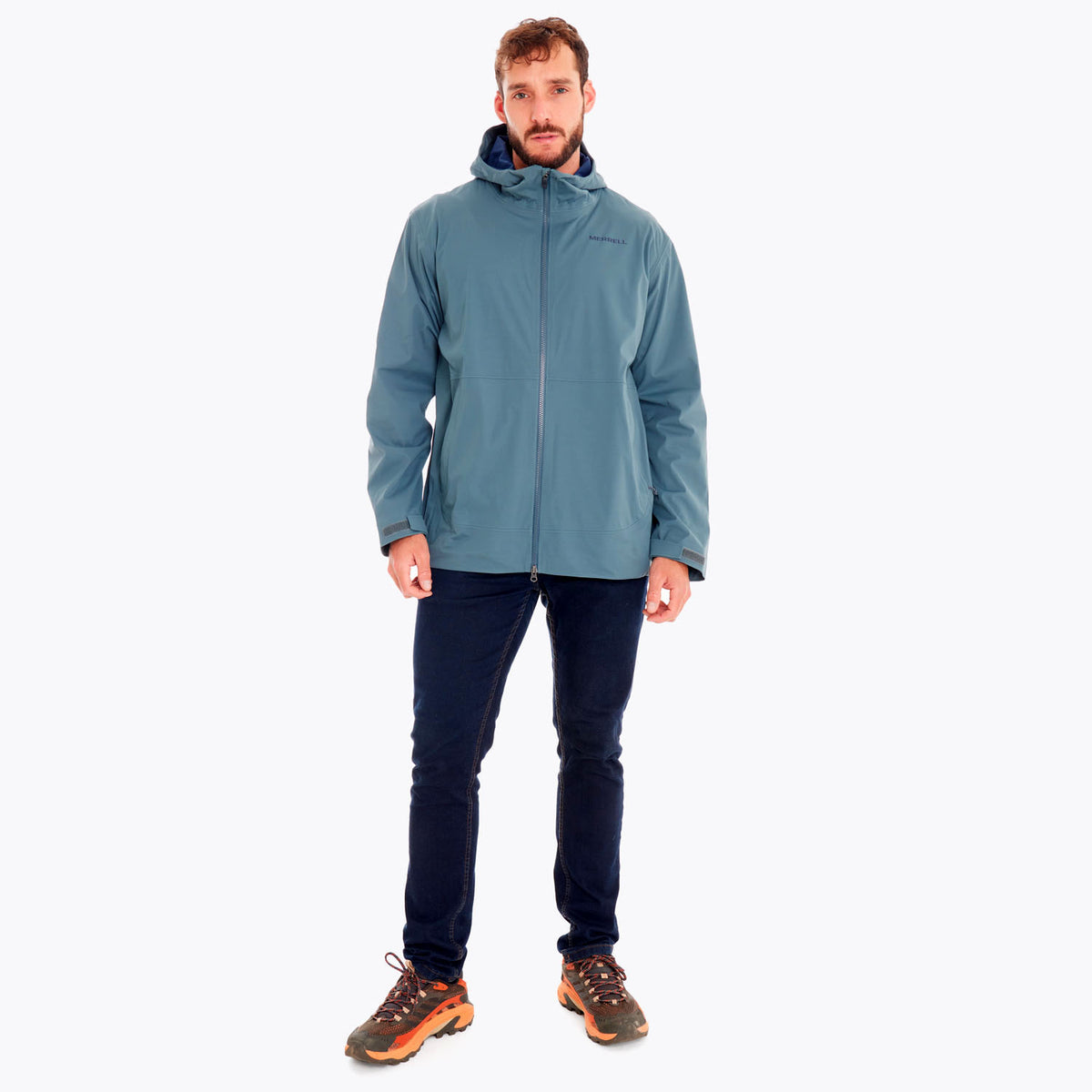 Impermeable Hombre Whisper Rain Shell Azul Merrell