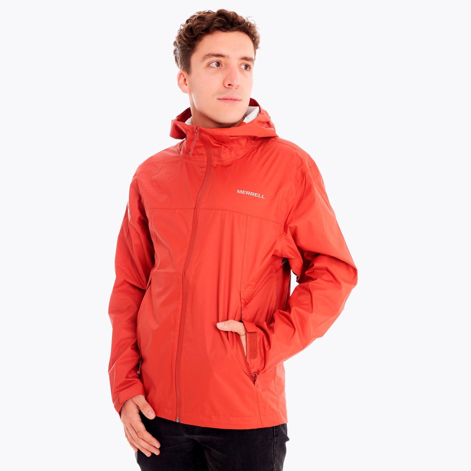 Impermeable Hombre Fallon Rain Shell Rojo Merrell
